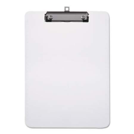 Universal Plastic Clipboard with Low Profile Clip 1/2" Capacity, Holds 8 1/2 x 11, Clear (40310)