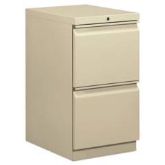 HON Mobile Pedestals, Left or Right, 2 Legal/Letter-Size File Drawers, Putty, 15" x 20" x 28" (HBMP2FL)