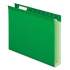 Pendaflex Extra Capacity Reinforced Hanging File Folders with Box Bottom, Letter Size, 1/5-Cut Tab, Bright Green, 25/Box (4152X2BGR)