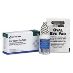 First Aid Only Eyewash Set w/Eyepads and Adhesive Strips, 4 Pieces (7009)