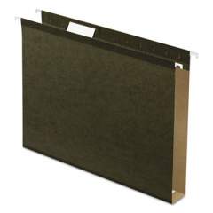 Pendaflex Extra Capacity Reinforced Hanging File Folders with Box Bottom, Letter Size, 1/5-Cut Tab, Standard Green, 25/Box (4152X1)