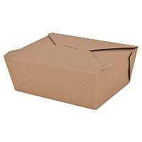 ChampPak Retro Carryout Boxes, #8, 6 x 4.75 x 2 5, Brown, Paper, 300/Carton (0768)