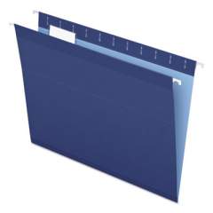 Pendaflex Colored Reinforced Hanging Folders, Letter Size, 1/5-Cut Tab, Navy, 25/Box (415215NAV)
