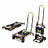 2-in-1 Multi-Position Hand Truck and Cart, 300 lbs, 16.63 x 12.75 x 49.25, Black/Blue/Green (12222PBG1E)