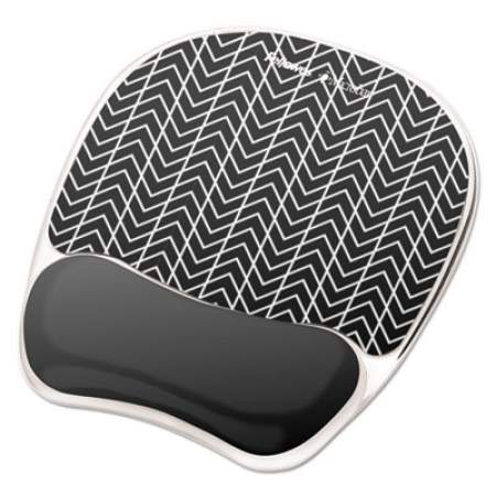Black Chevron Fellowes Photo Gel Keyboard Wrist Rest with Microban Protection 9550001