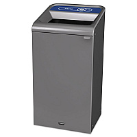 Configure Indoor Recycling Waste Receptacle, Paper Recycling, 23 gal, Metal, Gray (1961623)