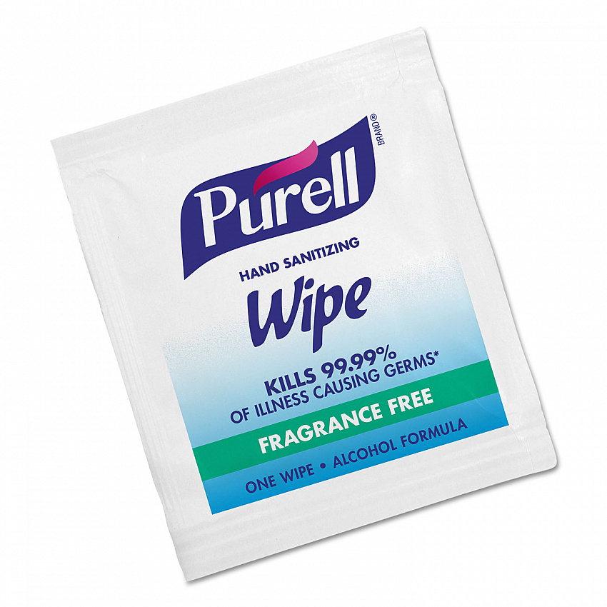 Sanitizing Hand Wipes, Individually Wrapped, 5 x 7, Unscented, White, 4,000 Wipes/Carton (90204M)