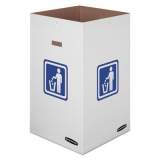 Bankers Box Waste and Recycling Bin, 42 gal, White, 10/Carton (7320101)