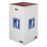Bankers Box Waste and Recycling Bin, 50 gal, White, 10/Carton (7320201)