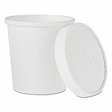 Flexstyle Double Poly Food Combo Packs, 16 oz, White, Paper, 25/Pack, 10 Packs/Carton (KHB16A)
