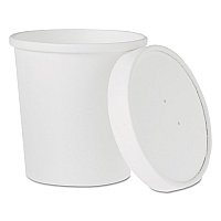 Flexstyle Double Poly Food Combo Packs, 16 oz, White, Paper, 25/Pack, 10 Packs/Carton (KHB16A)
