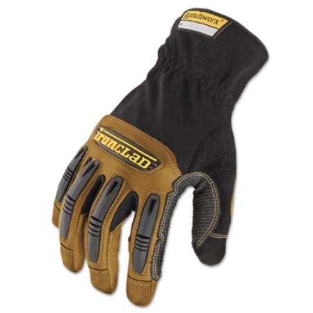 Ironclad Ranchworx Leather Gloves, Black/Tan, Medium (RWG203M)