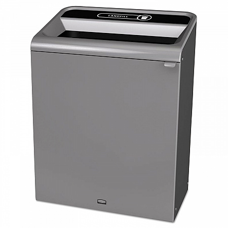 Configure Indoor Recycling Waste Receptacle, 45 gal, Metal, Gray (1961507)