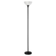 Alera Floor Lamp, 71" High, Translucent Plastic Shade, 11.25"w x 11.25"d x 71"h, Matte Black (LMPF72B)