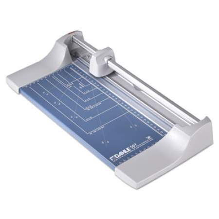 Dahle Rolling/Rotary Paper Trimmer/Cutter, 7 Sheets, 12" Cut Length, Metal Base, 8.25 x 17.38 (507)