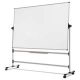 MasterVision Earth Silver Easy Clean Revolver Dry Erase Board, 36 x 48, White, Steel Frame (RQR0221)