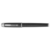 Parker IM Premium Roller Ball Pen, Stick, Fine 0.7 mm, Black Ink, Black/Chrome Barrel (1931658)