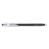 Pilot FriXion ColorSticks Erasable Gel Pen, Clipless Stick, Fine 0.7 mm, Black Ink, Black Barrel, Dozen (32465)