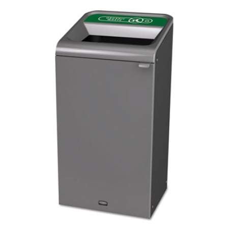 Rubbermaid Commercial Configure Indoor Recycling Waste Receptacle, 23 Gal, Gray, Organic Waste (1961627)