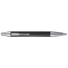 Parker IM Ballpoint Pen, Retractable, Fine 0.5 mm, Black Ink, Black/Chrome Barrel (1975553)
