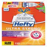 Hefty Ultra Strong Scented Tall White Kitchen Bags, 13 gal, 0.9 mil, 23.75" x 24.88", White, 110/Box (E88366)