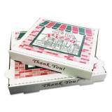Corrugated Kraft Pizza Boxes, B-Flute, 10" Pizza, 10 x 10 x 1.75, White, 50/Bundle (PZCORB10)