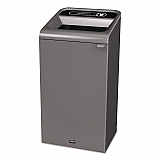 Configure Indoor Recycling Waste Receptacle, Landfill, 23 gal, Metal, Gray (1961621)