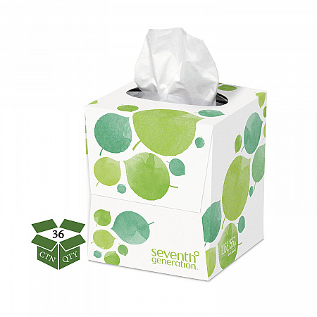 100% Recycled Facial Tissue, 2-Ply, White, 85 Sheets/Box, 36 Boxes/Carton (13719CT)