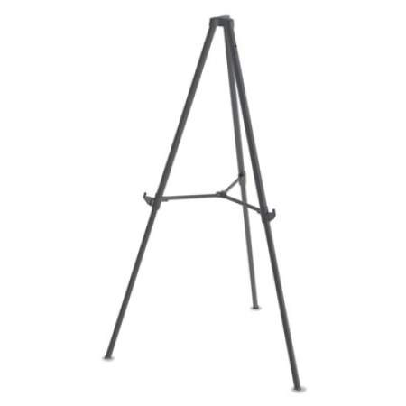 MasterVision Quantum Heavy Duty Display Easel, 35.62" - 61.22"H, Plastic, Black (FLX11404)
