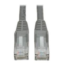 Tripp Lite Cat6 Gigabit Snagless Molded Patch Cable, RJ45 (M/M), 5 ft., Gray (N201005GY)