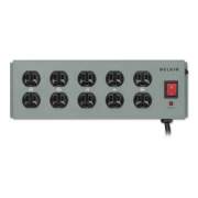 Belkin Metal SurgeMaster Surge Protector, 10 Outlets, 15 ft Cord, 885 Joules, Dark Gray (F9D100015)