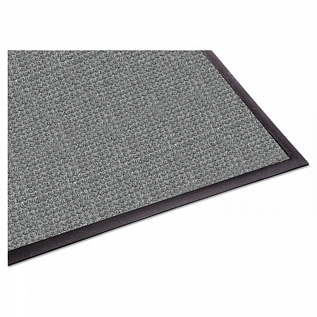WaterGuard Indoor/Outdoor Scraper Mat, Rectangular, Gray Ridged Needle-Punch Surface, 36