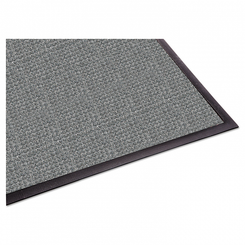 WaterGuard Indoor/Outdoor Scraper Mat, Rectangular, Gray Ridged Needle-Punch Surface, 36" x 10 ft (WG031010)