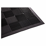 Parquet Scraper Mat, Black Blade Ribbed Rubber Surface, 24" x 36" (PARQUET2X3)
