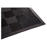 Parquet Scraper Mat, Black Blade Ribbed Rubber Surface, 24" x 36" (PARQUET2X3)
