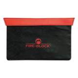 MMF Fire-Block Document Portfolio, Aluminized Fire-Retardant Fabric with DuPont Kevlar Thread, 15.5 x 0.5 x 10, Red/Black (2320421D0407)