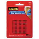 Scotch Removable Clear Mounting Squares, Holds Up to 0.33 lbs, 0.69 x 0.69, Clear, 35/Pack (859)