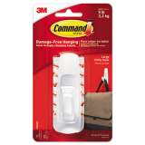 Command General Purpose Hooks, Large, 5 lb Cap, White, 1 Hook and 2 Strips/Pack (17003ES)