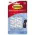 Command Clear Hooks and Strips, Plastic, Mini, 6 Hooks and 8 Strips/Pack (17006CLRES)