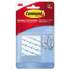 Command Refill Strips, Removable, Holds Up to 2 lbs, 0.63 x 1.75, Clear, 9/Pack (17021CLRES)