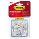 Command Clear Hooks and Strips, Plastic/Wire, Small, 9 Hooks with 12 Adhesive Strips per Pack (17067CLR9ES)