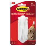 Command General Purpose Hooks, Large, 5 lb Cap, White, 1 Hook and 2 Strips/Pack (17083ES)
