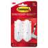 Command General Purpose Wire Hooks, Medium, 3 b Cap, White, 2 Hooks and 4 Strips/Pack (17068ES)