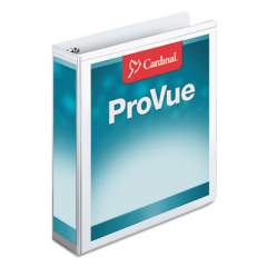 Cardinal ProVue Non-stick Concealed Rivet Round Ring Binder, 3 Rings, 2" Capacity, 11 x 8.5, White (31320)