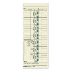 TOPS Time Clock Cards, Replacement for 1900L, One Side, 3.5 x 9, 500/Box (1252)