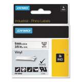 DYMO Rhino Permanent Vinyl Industrial Label Tape, 0.37" x 18 ft, White/Black Print (18443)