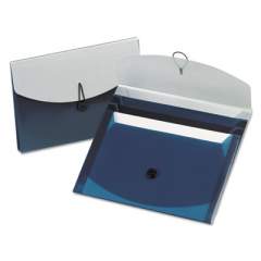 Pendaflex Four-Pocket Poly Slide File, 4 Sections, Letter Size, Blue/Silver (50965)