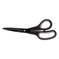 Universal Industrial Carbon Blade Scissors, 8" Long, 3.5" Cut Length, Black/Gray Straight Handle (92021)