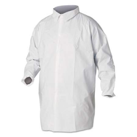 KleenGuard A40 Liquid and Particle Protection Lab Coats, 2X-Large, White, 30/Carton (44445)