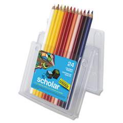 Prismacolor Scholar Colored Pencil Set, 3 mm, 2B (#2), Assorted Lead/Barrel Colors, 24/Pack (92805)